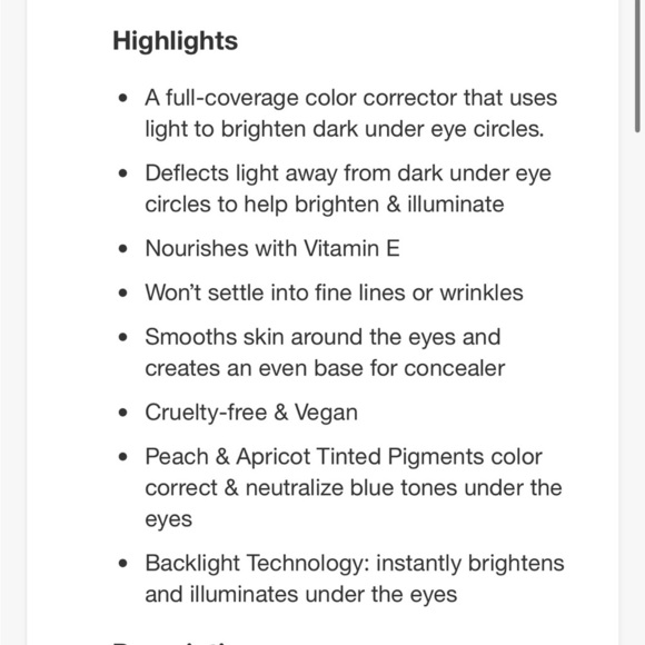 NIB Smashbox BECCA Under Eye Brightening Corrector Concealer Dark Shade - Picture 4 of 7